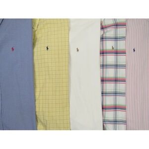Lot Of 5 Ralph Lauren Polo Short Sleeve Button Front Shirts Mens XXL 2XL
